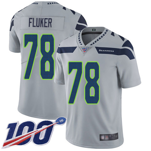 Seattle Seahawks Limited Grey Men D.J. Fluker Alternate Jersey NFL Football #78 100th Season Vapor Untouchable->youth nfl jersey->Youth Jersey